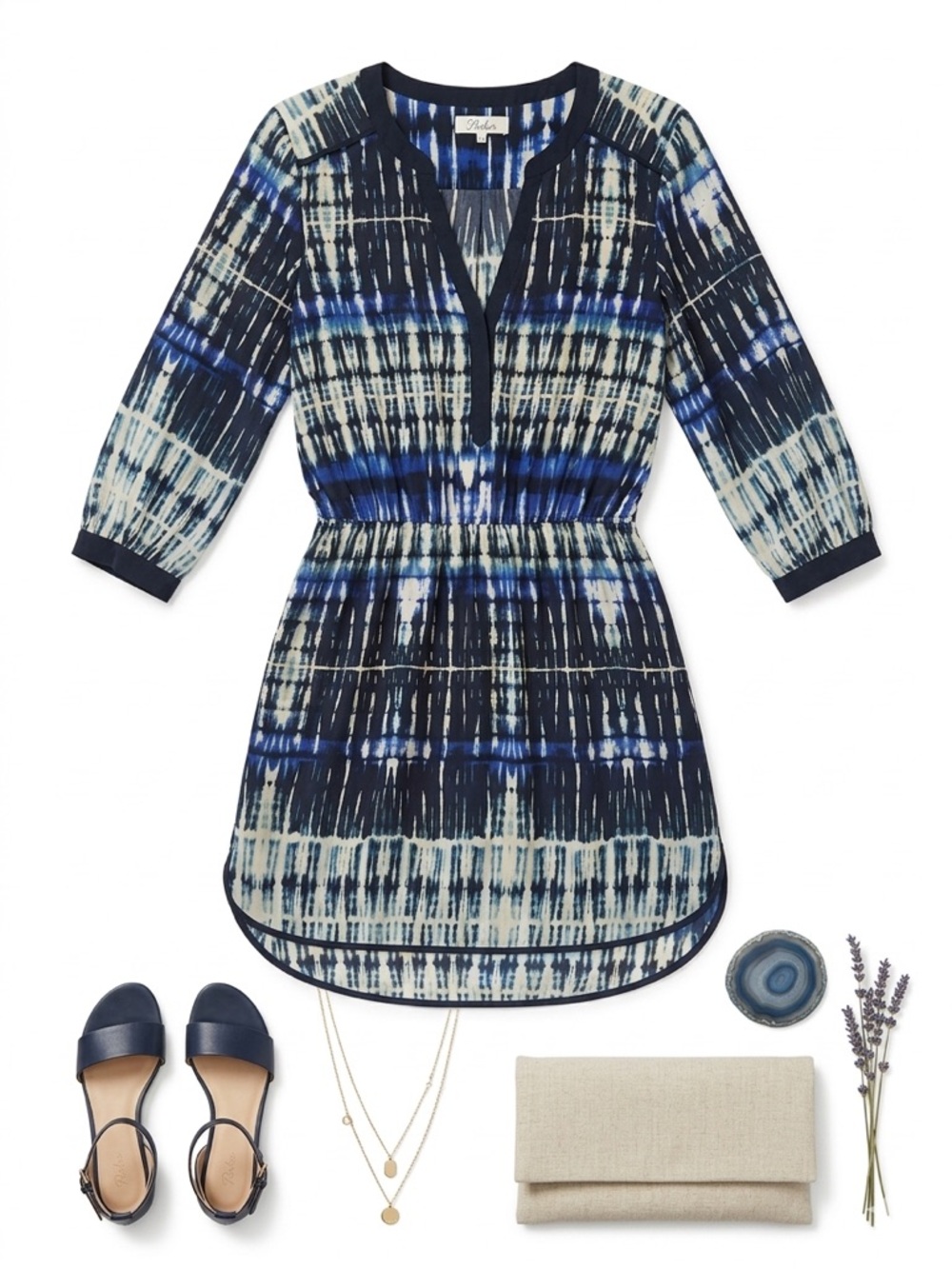 Parker NY 100% Silk Ikat Mini Dress - Size XS Tye Dye